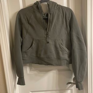 grey sage lululemon scuba half zip